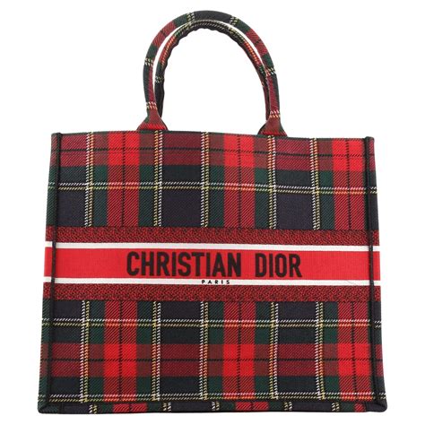 dior book tote checker